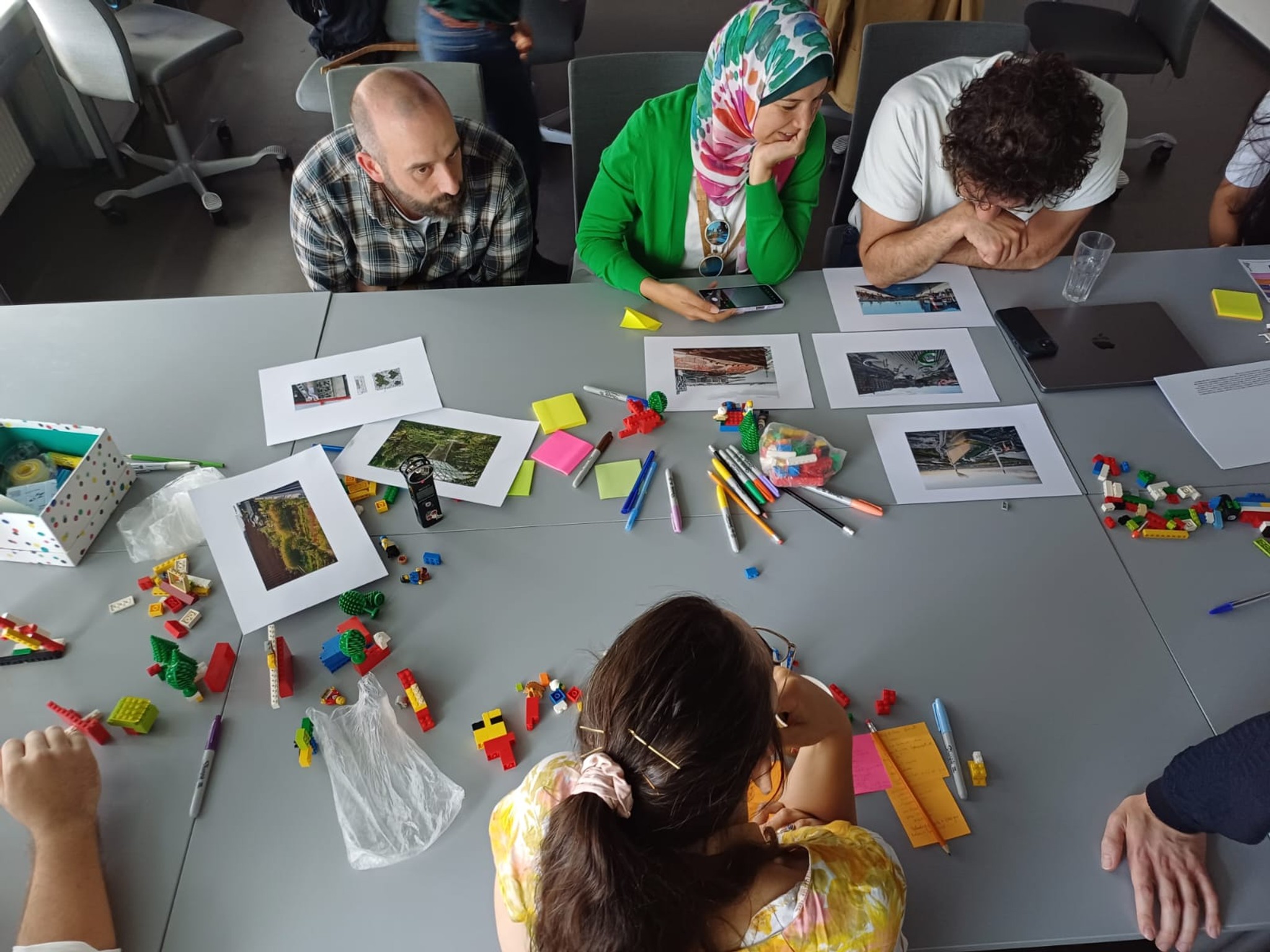 The workshop involved storyboarding and using Lego. 