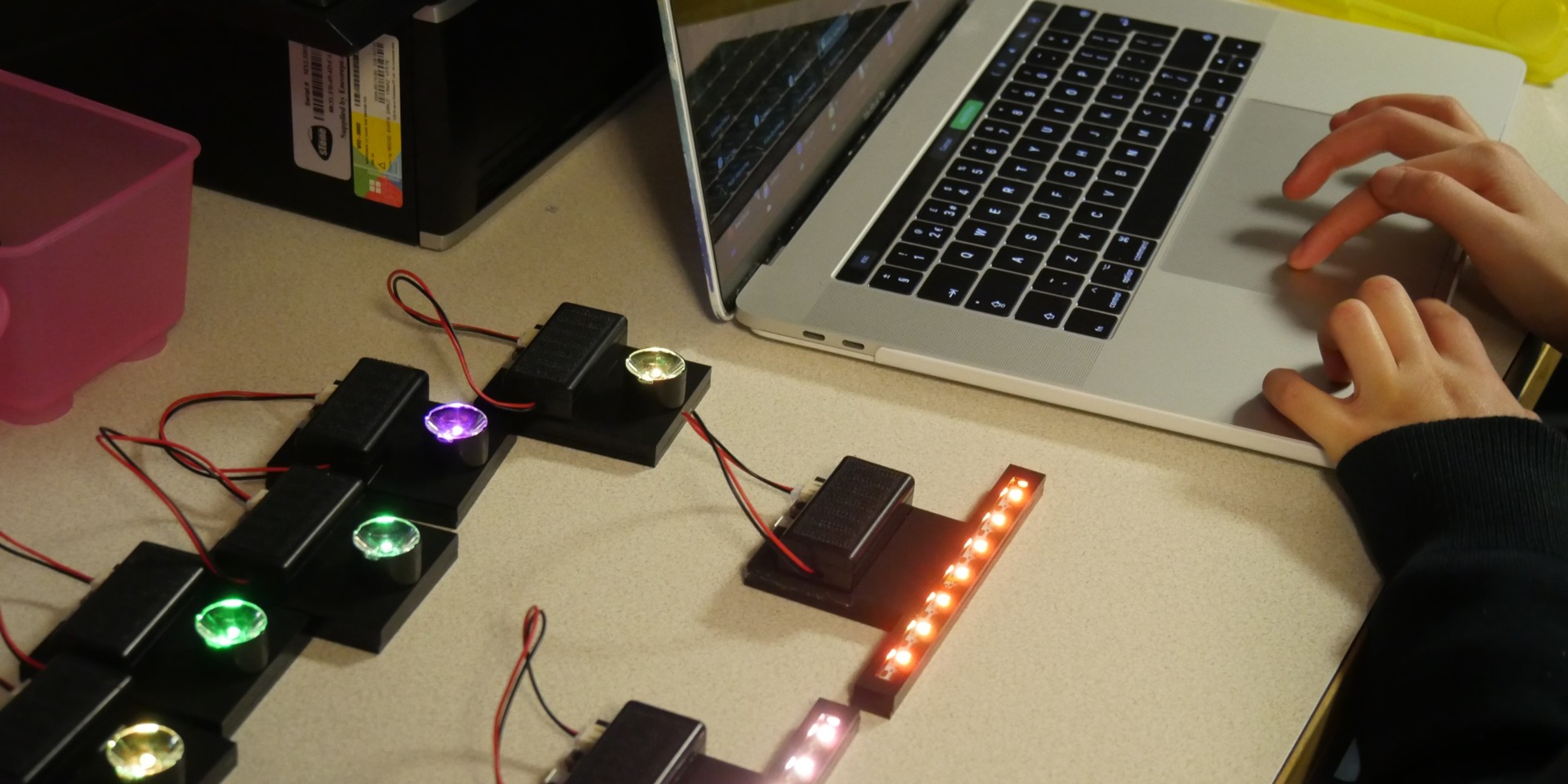 Micro:bit proxy lamps: using a lighting rig in the classroom