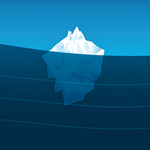 A tangible user interface is like an iceberg: there is a portion of the digital that emerges beyond the surface of the water—into the physical realm—so that we may interact directly with it.