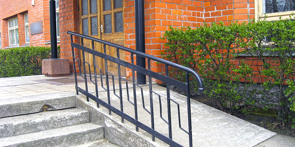 A ramp can provide an accessible alternative to steps